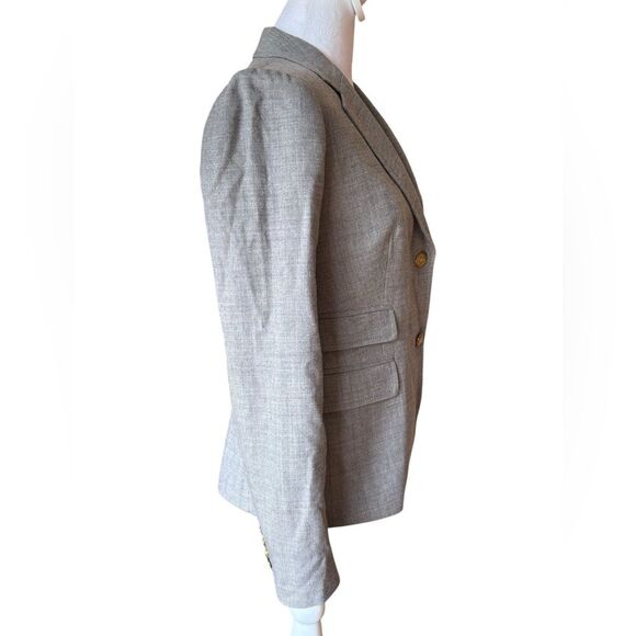 J Crew Schoolboy Blazer Gray Wool Double Button Womens Size 2 - Picture 4 of 11